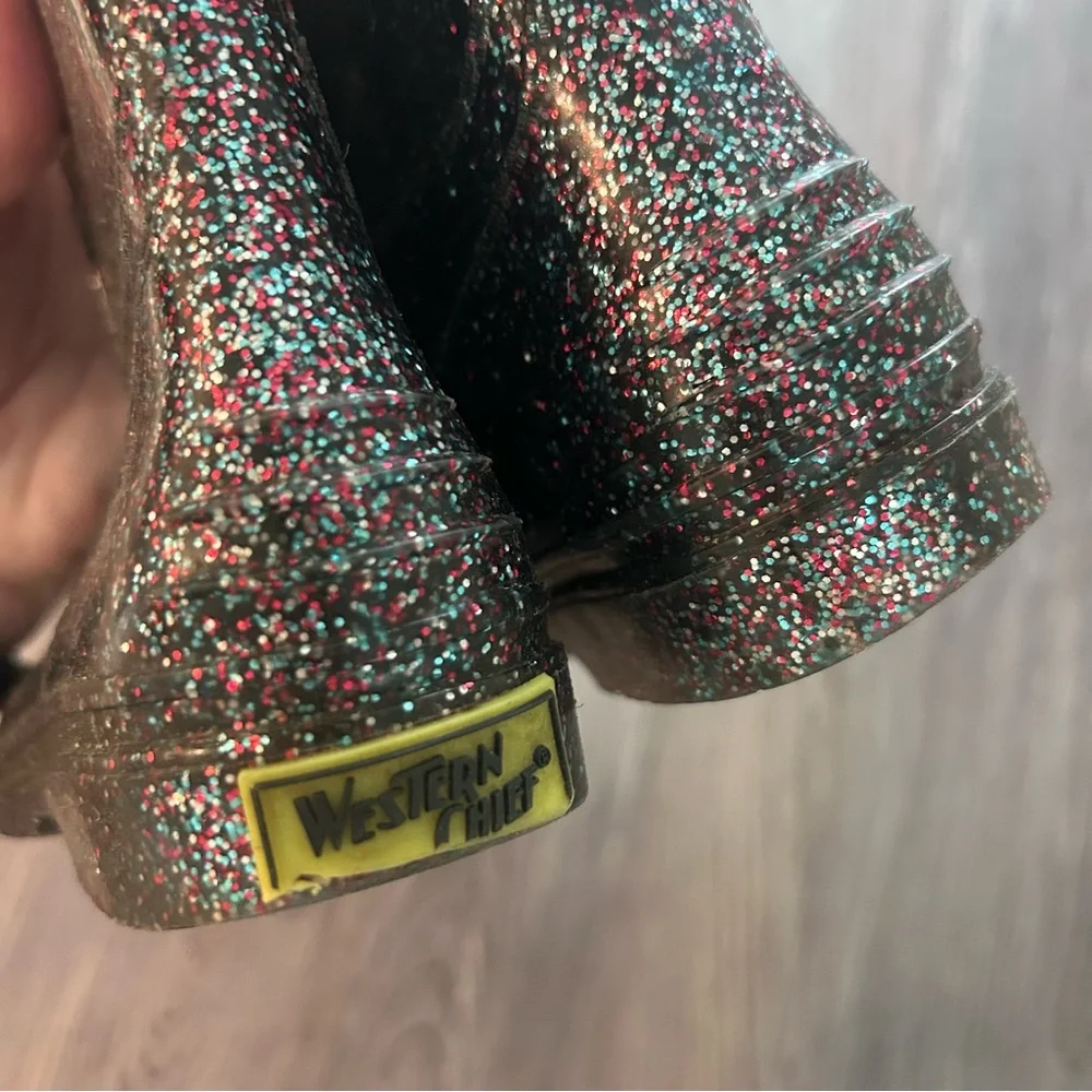 Western Chief girls glitter rain boots size 1